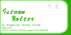 istvan molter business card